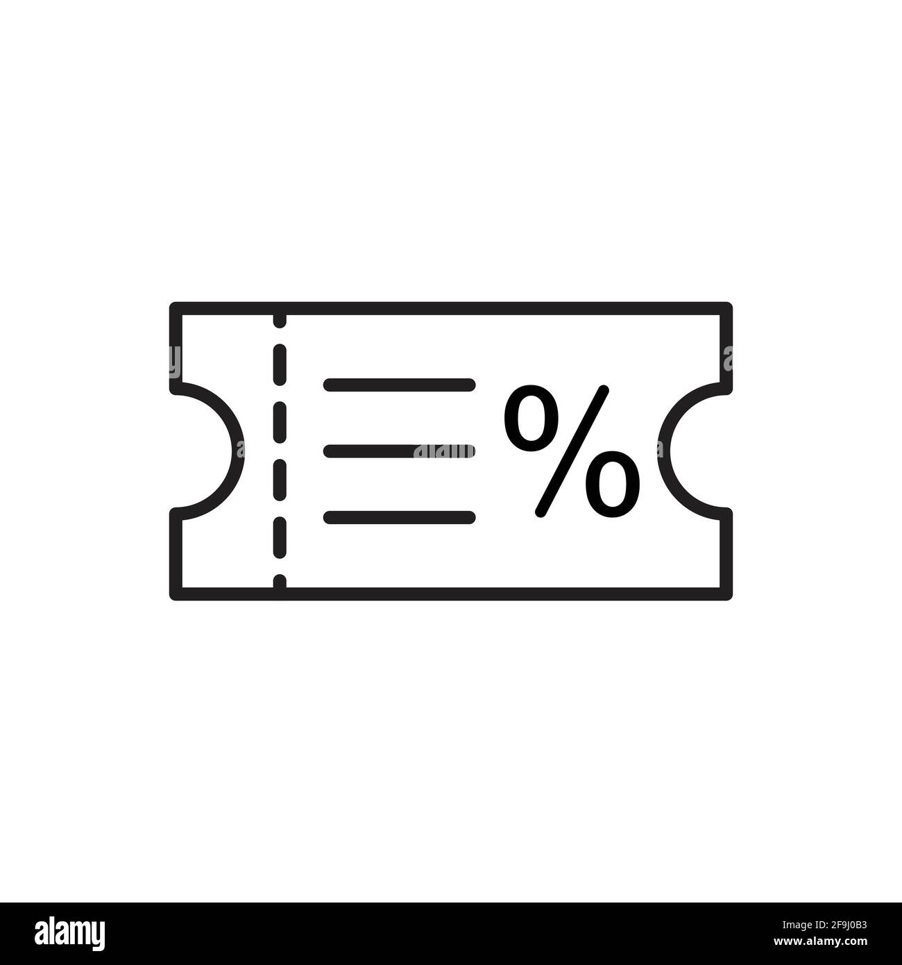 Discount voucher outline icon vector editable payment methods concept