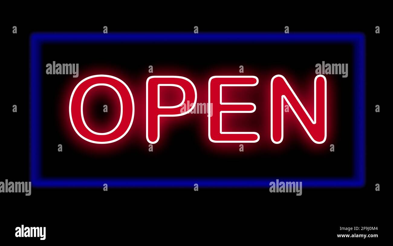 Open sign. Stock Photo