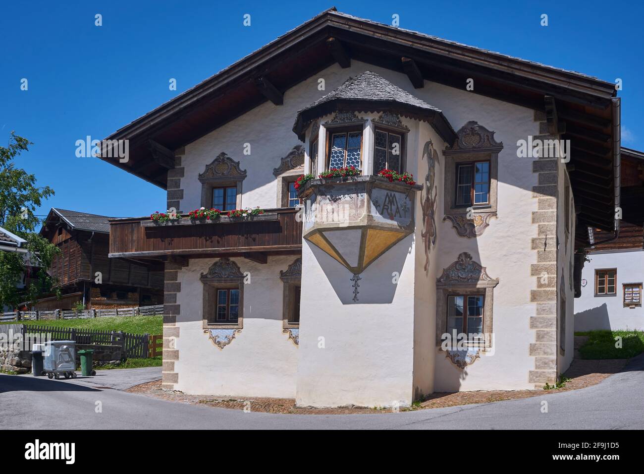 Bauernhaus in Obertilliach, Tiroler Gailtal, Tiroler Lesachtal, Tirol, Österreich Stock Photo
