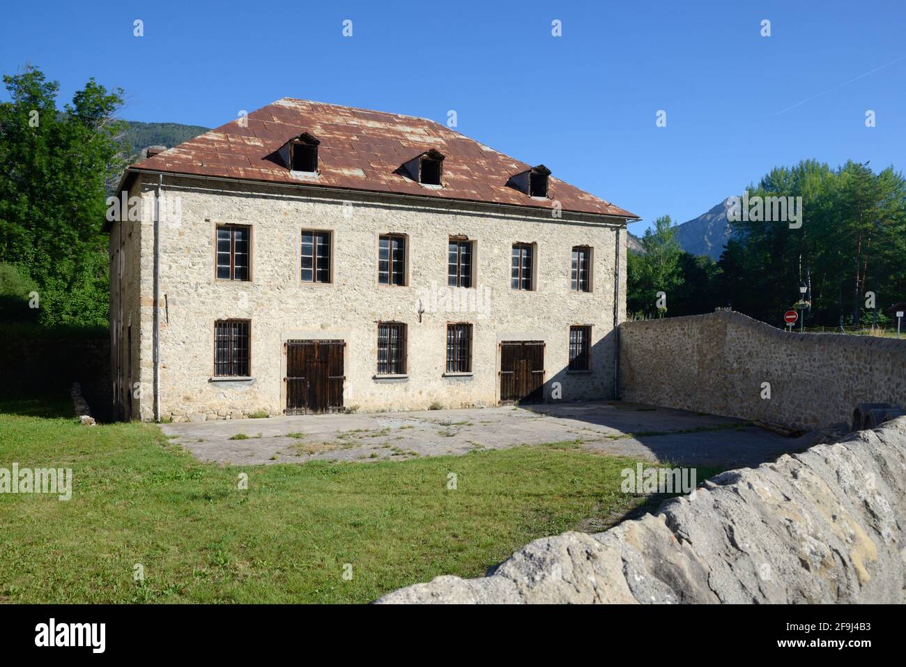 Former Woollen Mill & Walled Garden Beauvezer in the Haut Verdon Valley Alpes-de-Haute-Provence Provence France Stock Photo