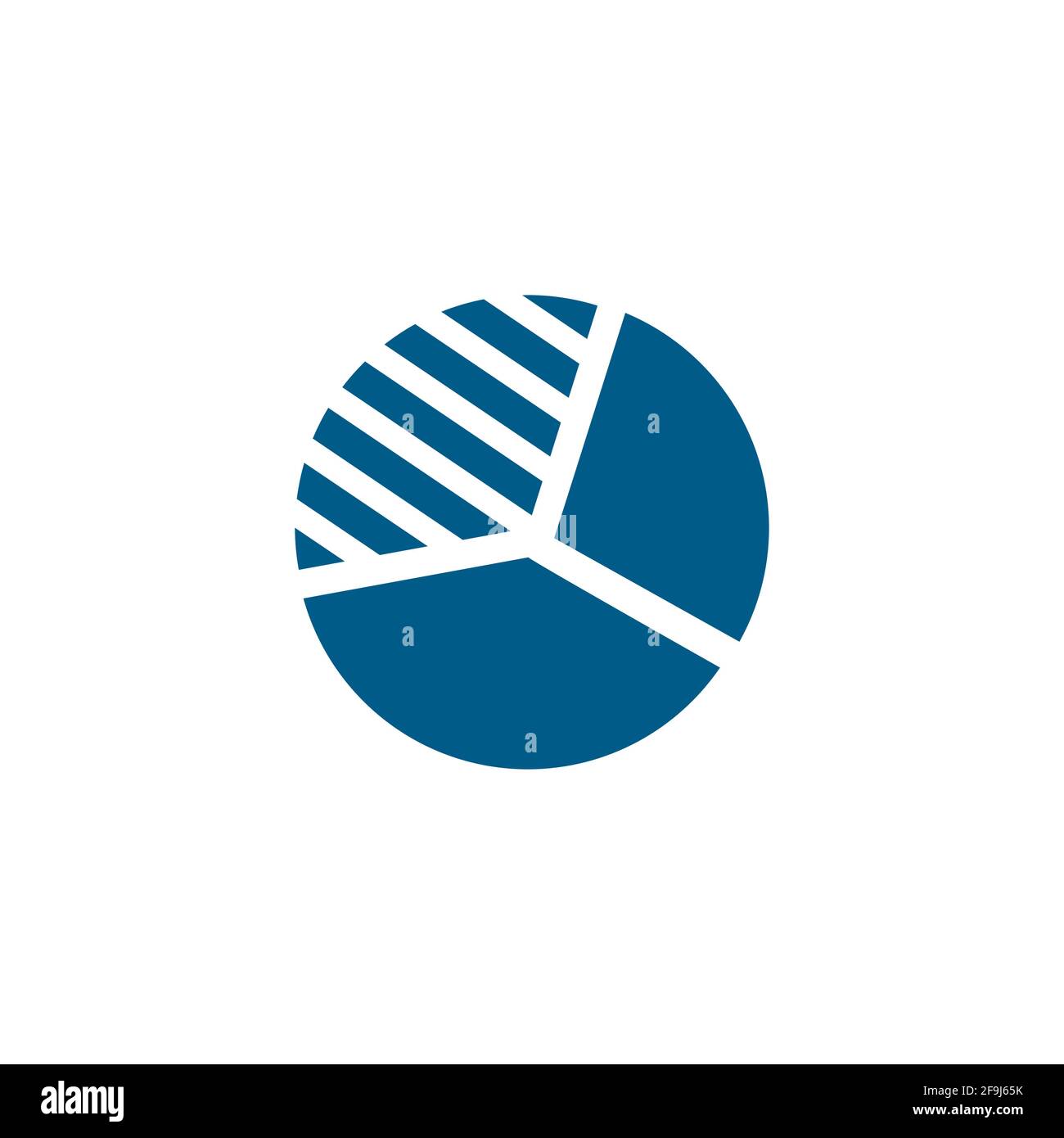 Pie Chart Blue Icon On White Background. Blue Flat Style Vector ...