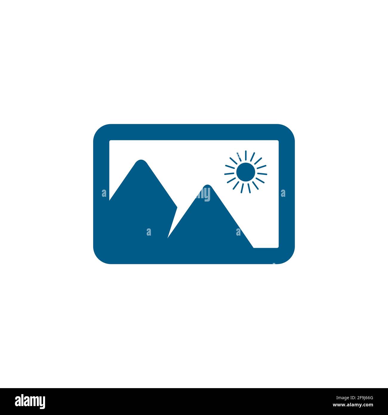 Photo Blue Icon On White Background. Blue Flat Style Vector ...