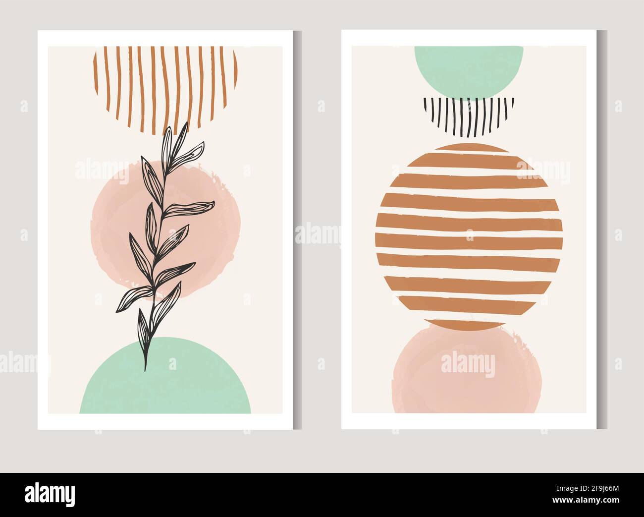 Creative abstract modern trendy wall art posters Stock Vector Image