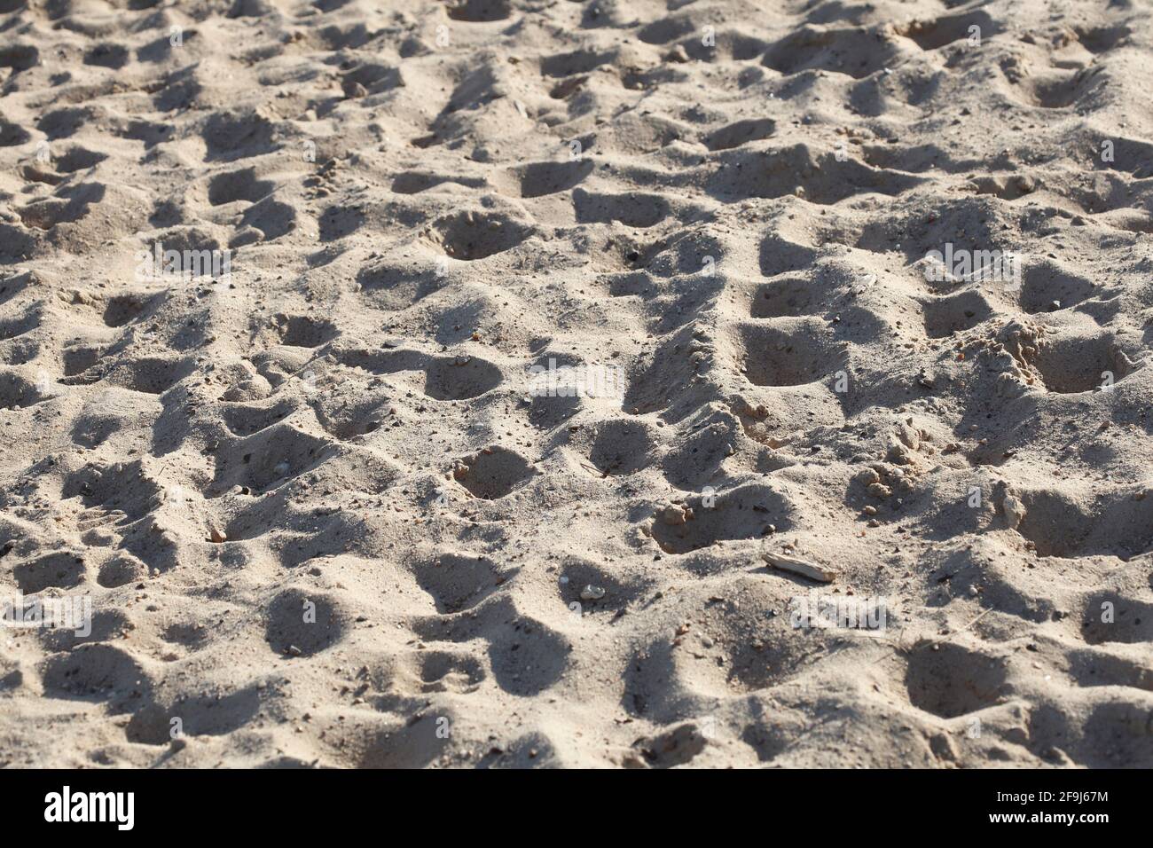 Sanddünen, Sand mit Schatten und Fußspuren, Sandfläche,  Deutschland, Europa Stock Photo