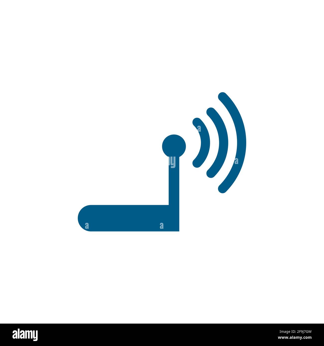 Router Blue Icon On White Background. Blue Flat Style Vector ...