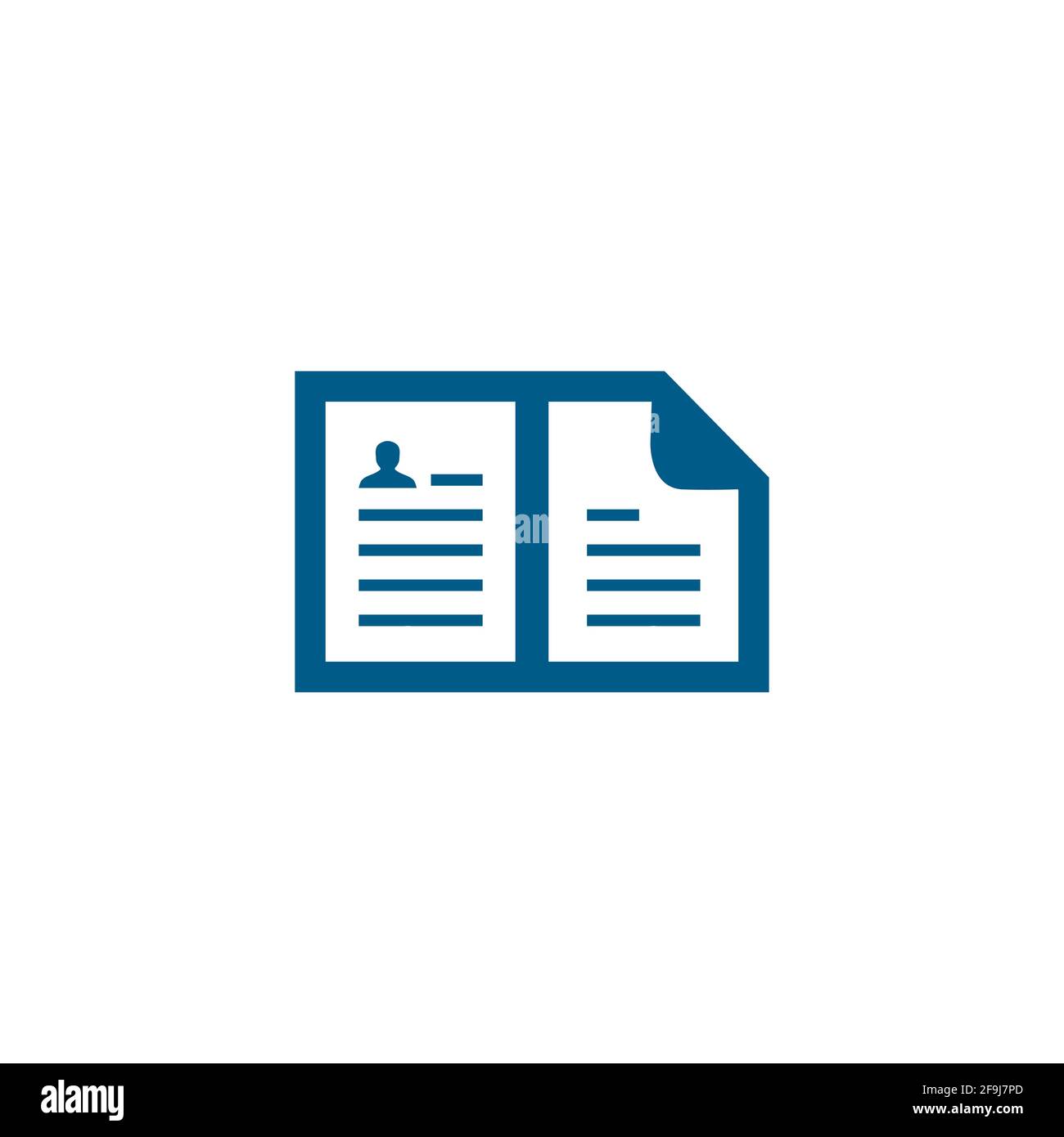 Resume Blue Icon On White Background Blue Flat Style Vector Illustration Stock Vector Image Art Alamy