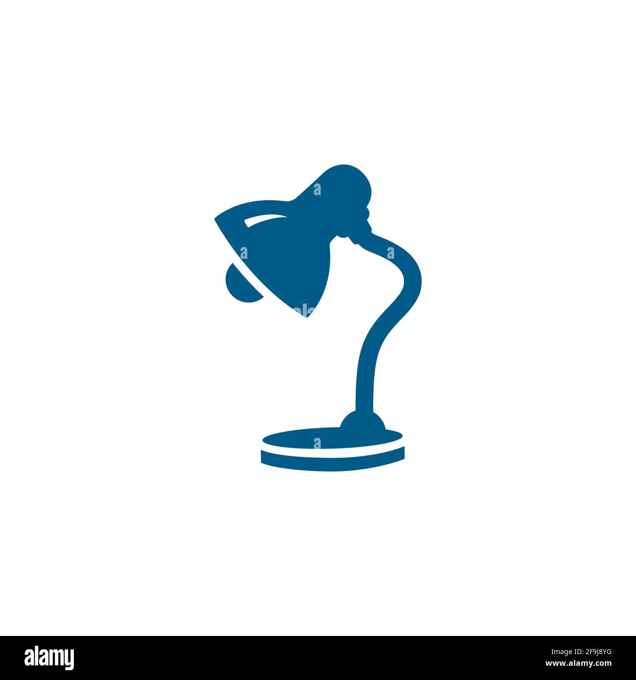 Table Lamp Blue Icon On White Background. Blue Flat Style Vector Illustration. Stock Vector