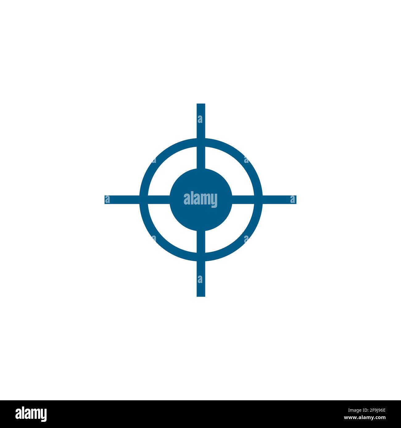 Target Blue Icon On White Background. Blue Flat Style Vector Illustration Stock Vector Image