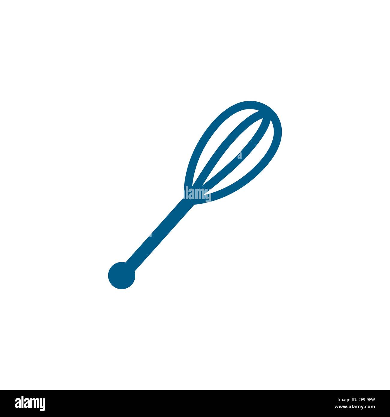 Whisk Blue Icon On White Background. Blue Flat Style Vector