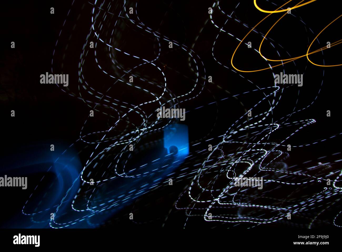 Colorful wave light painting background in the black background Stock ...