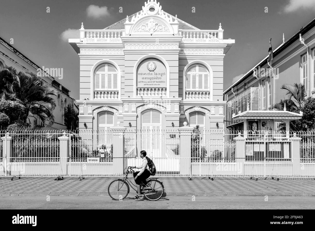 Colonial Era Buildings, Battambang, Cambodia. Stock Photo