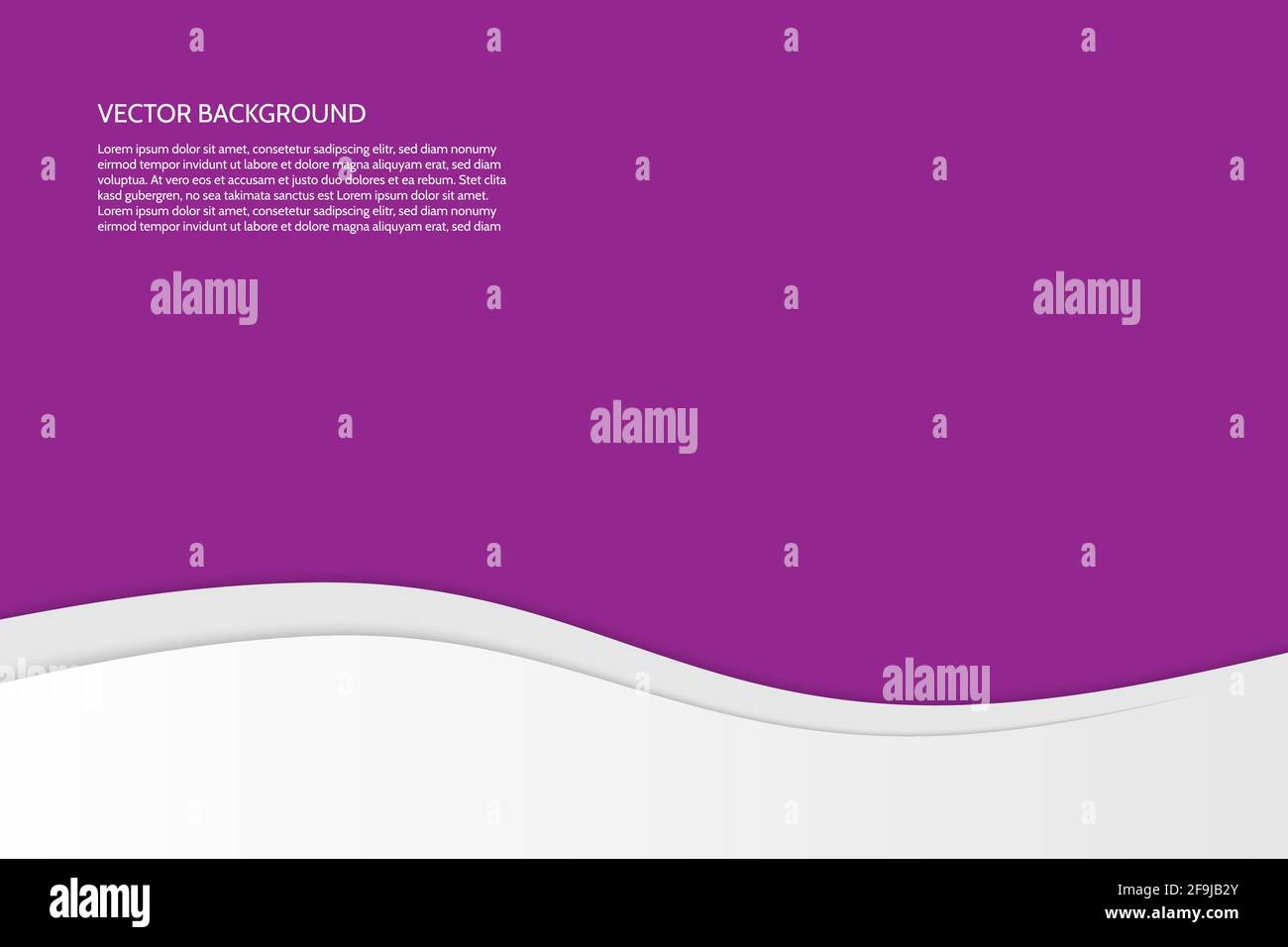 Vector Modern Simple Wavy Purple Background With Paper Effect Background With Gray And White Waves Sample Text Stock Vector Image Art Alamy