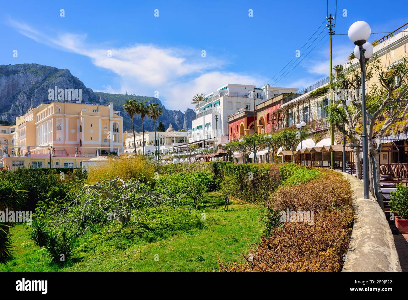 Capri town center, Capri island, Naples, Italy Stock Photo