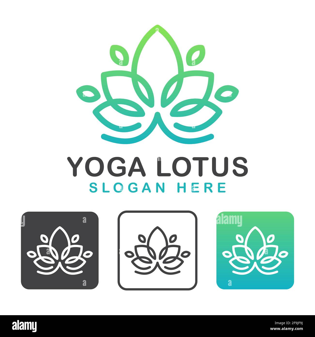 logo design yoga lotus vector Stock Vector