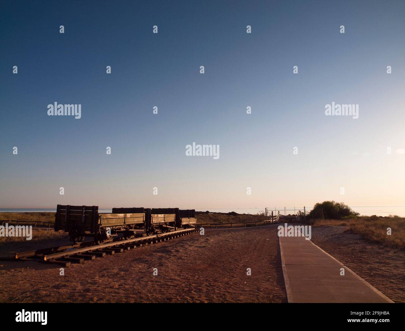 Old railway wagons along the Point Samson Heritage Trail, Pilbara