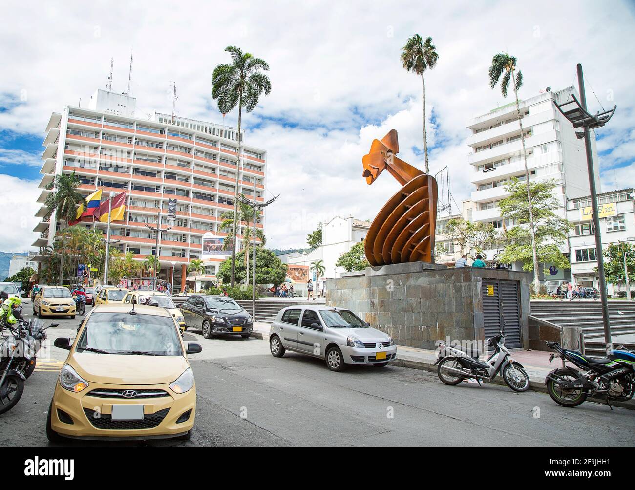 Ibague, Tolima / Colombia - November 05, 2016. Center of the city ...