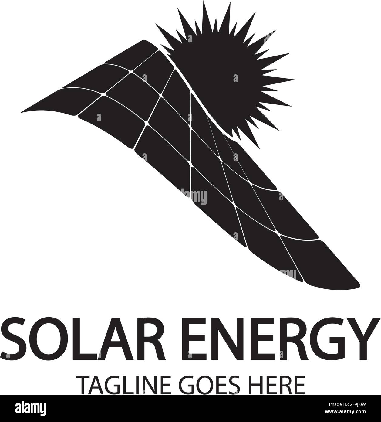 Solar logo energy icon vector design Stock Vector