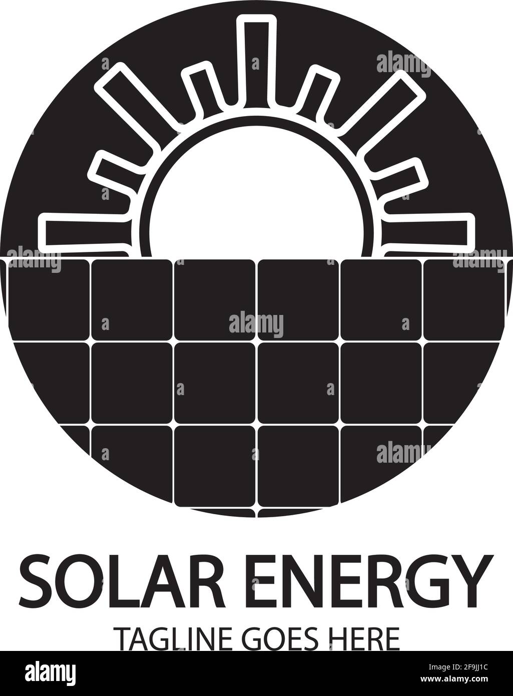 Solar logo energy icon vector design Stock Vector