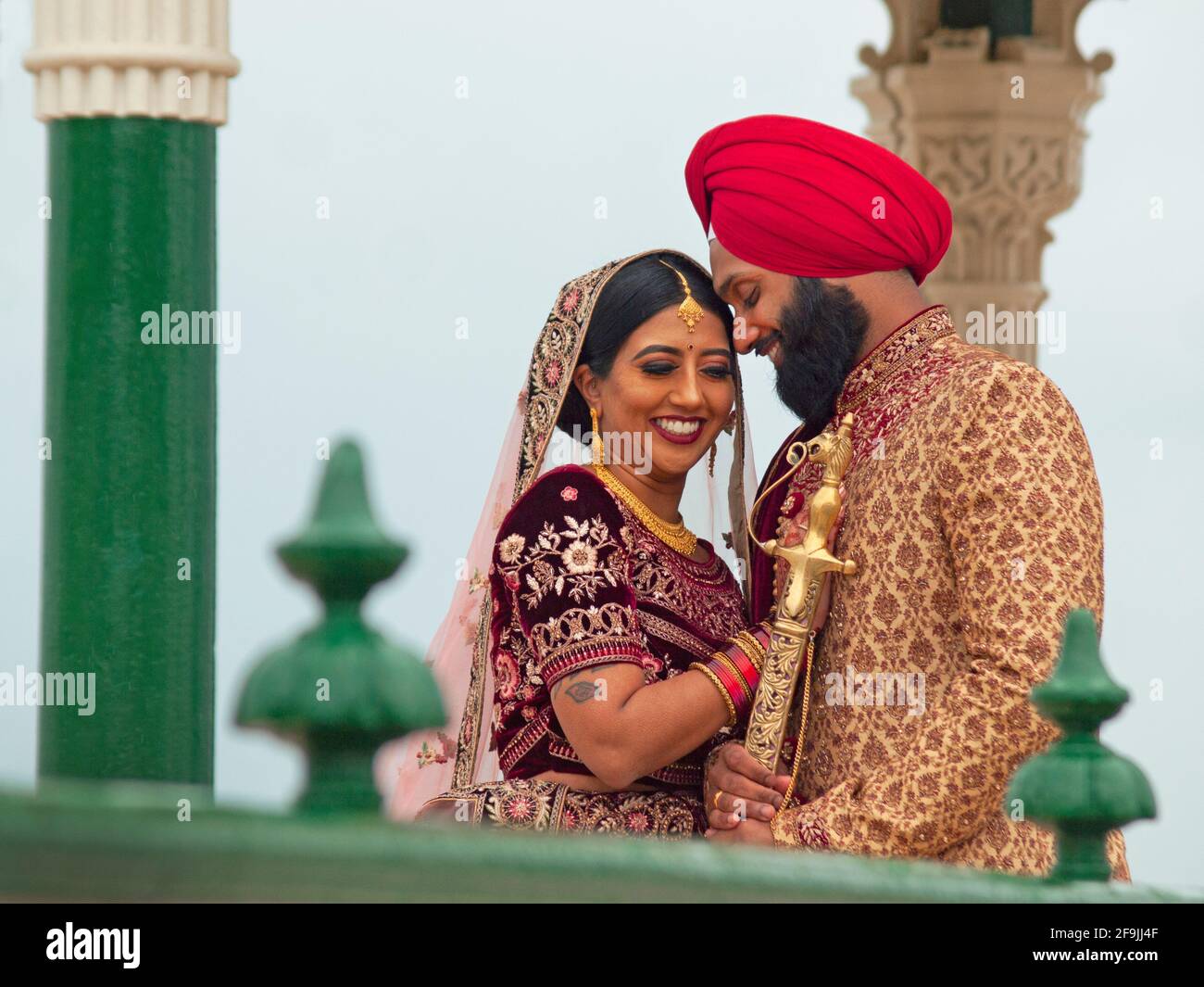 A Sikh wedding at the bandstand in Brighton Stock Photo