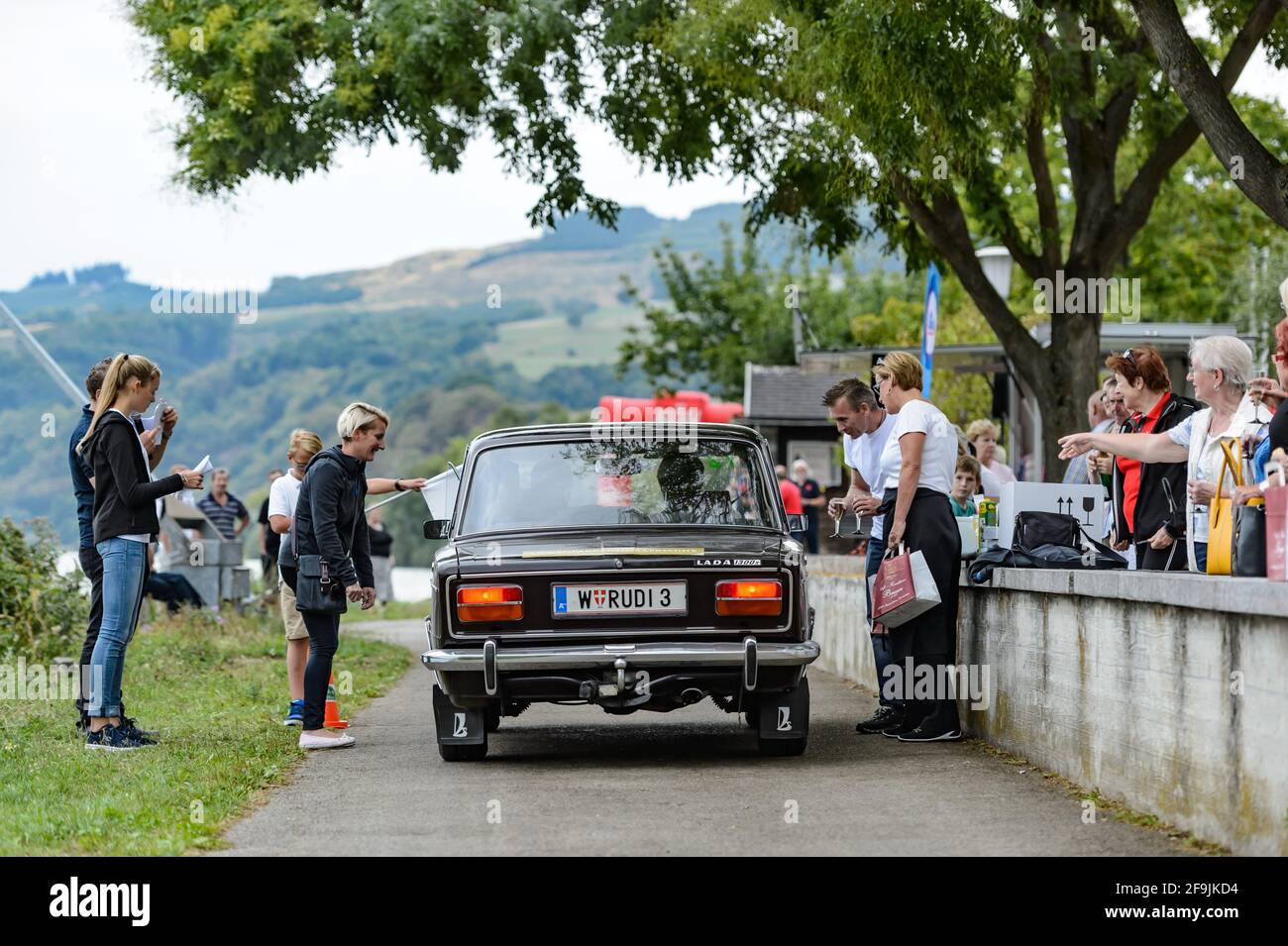 wachau, austria, 03 sep 2015, lada 1300s driven by rudi stohl at the wachau  classic, competition for vintage cars Stock Photo - Alamy