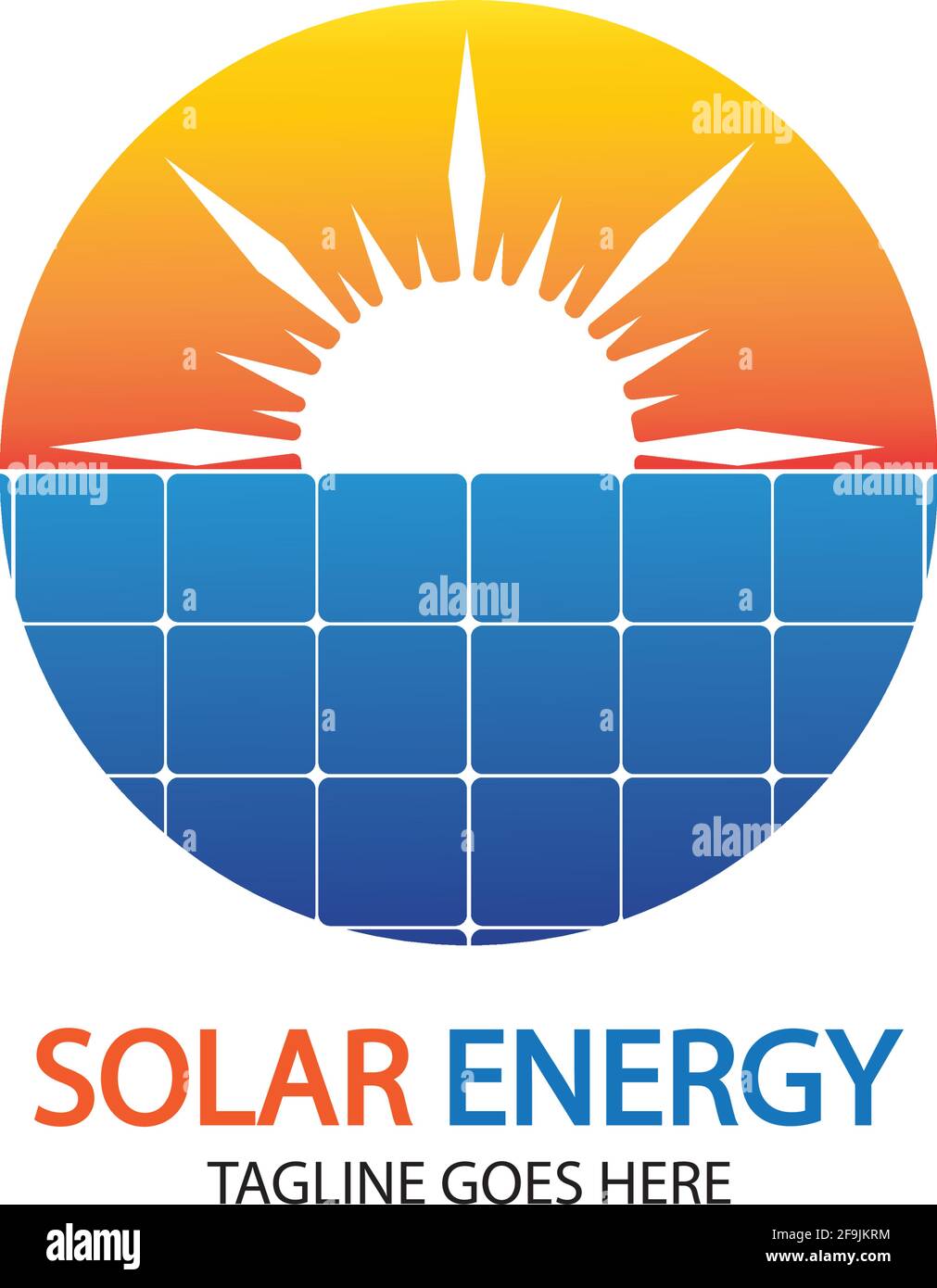 Sun solar energy logo design template. solar tech logo designs Stock Vector