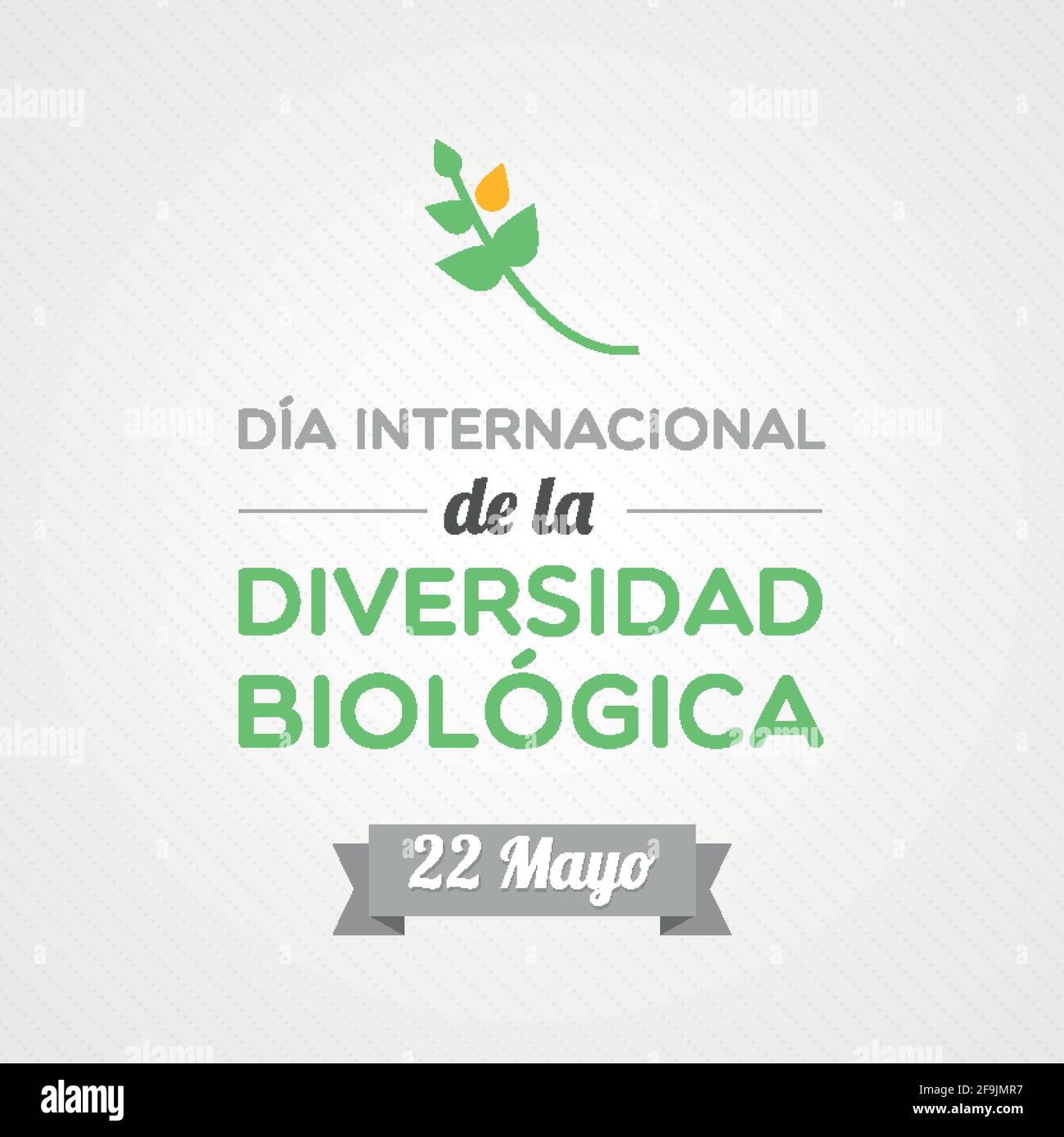 International Day For Biological Diversity in Spanish. May 22. Vector ...