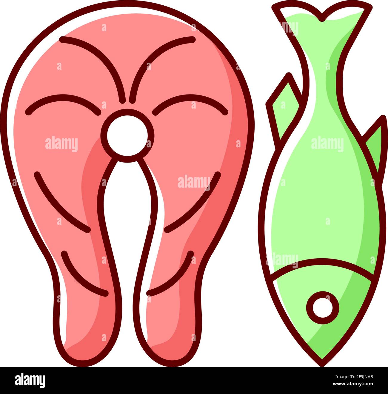 Fish RGB color icon Stock Vector Image & Art Alamy