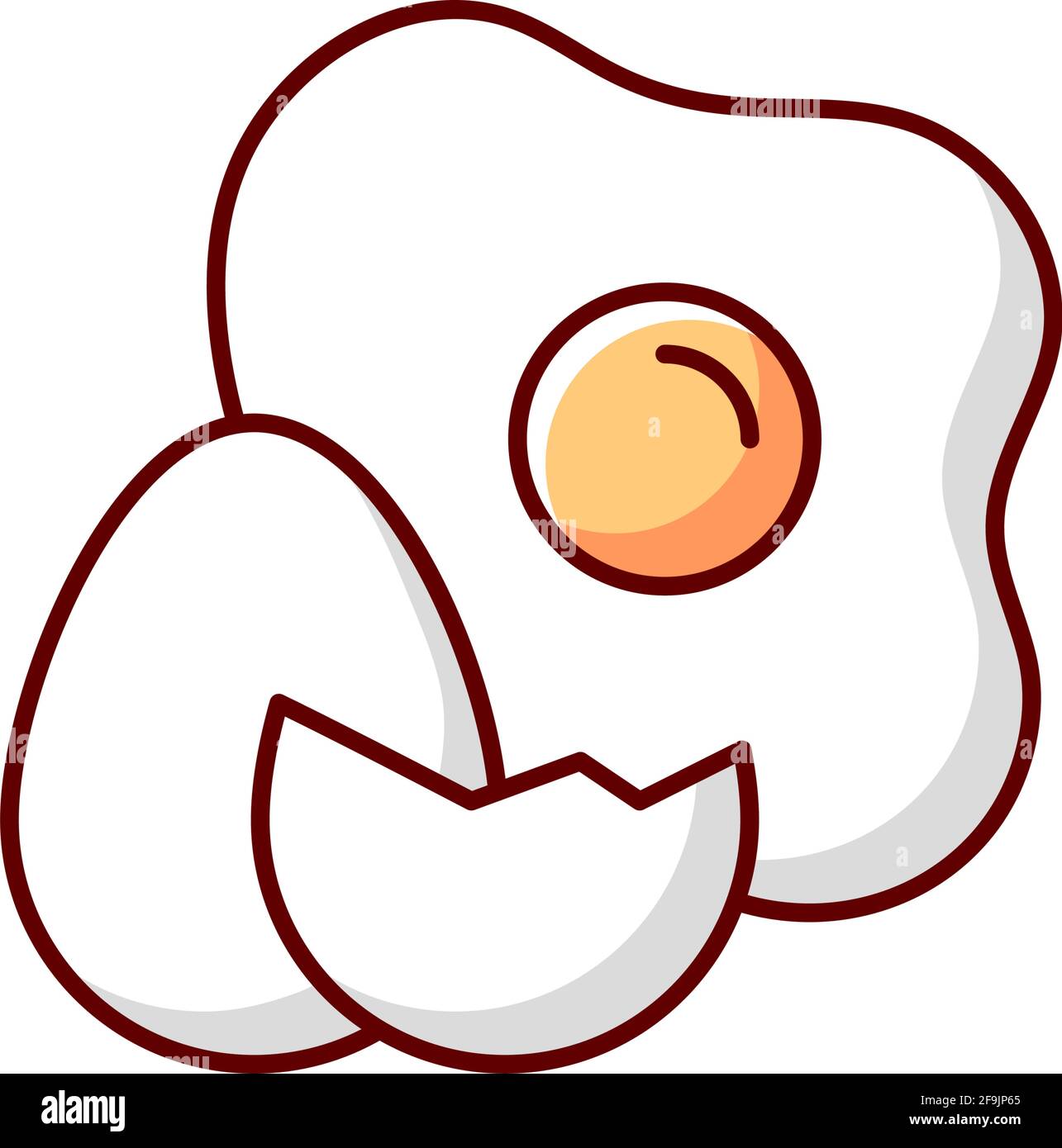 Eggs RGB color icon Stock Vector