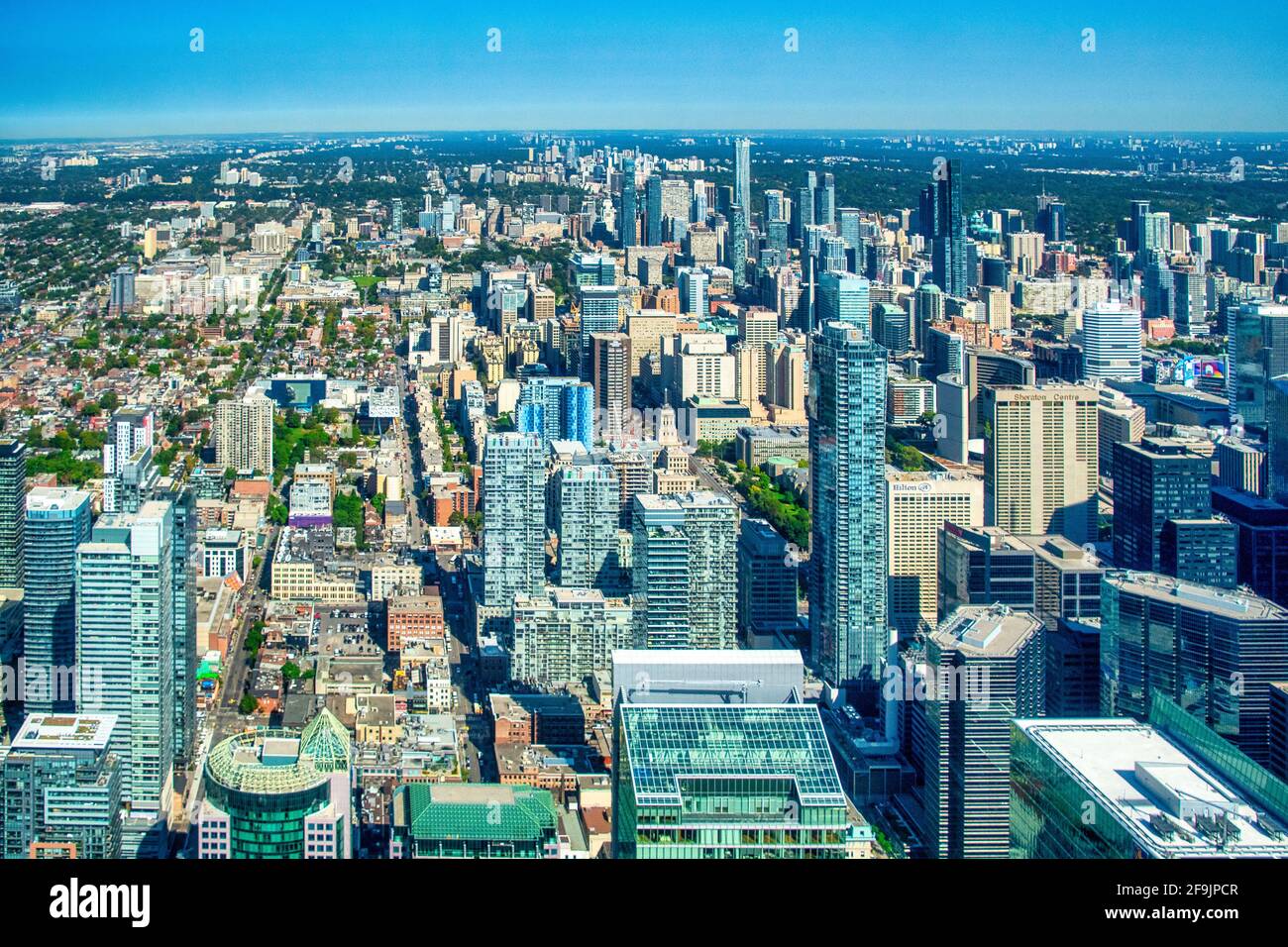 Cityscape and skyline, aerial view, Toronto, Canada Stock Photo