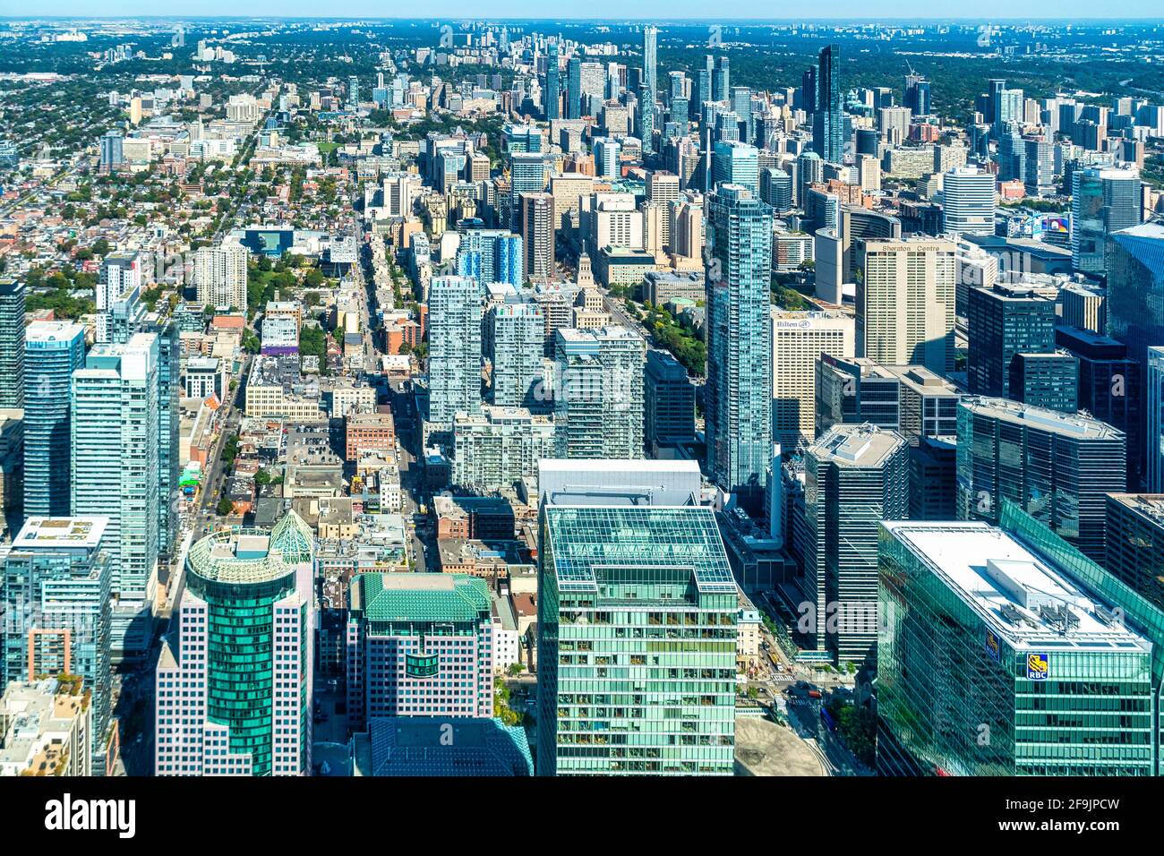 Cityscape and skyline, aerial view, Toronto, Canada Stock Photo