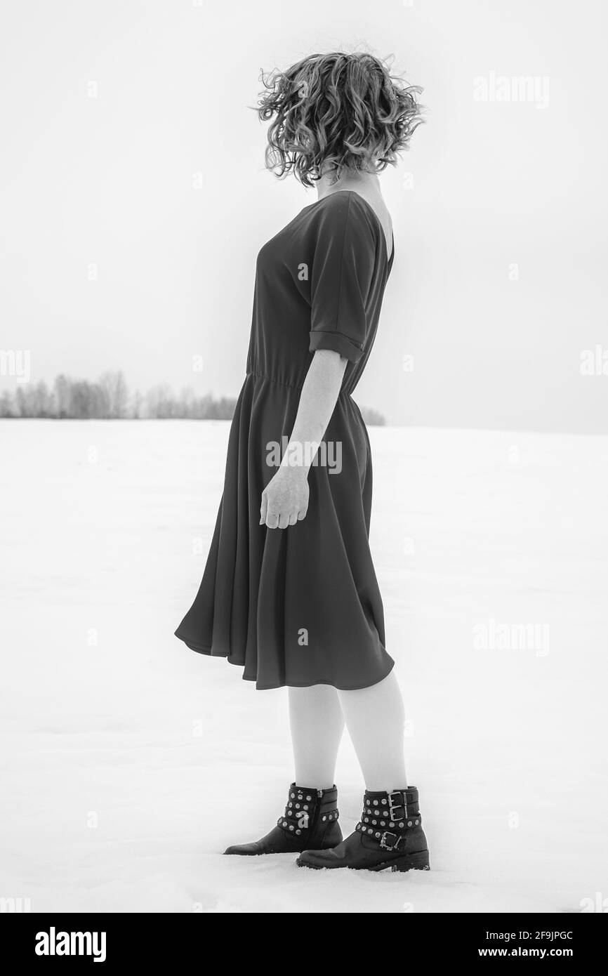 Beautiful woman in a red dress Stock Photo - Alamy