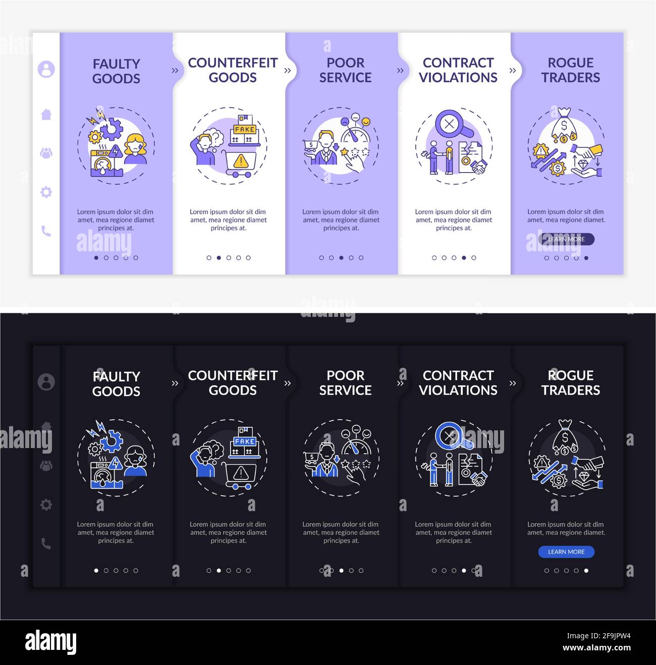 Buyer allegations onboarding vector template Stock Vector Image & Art ...