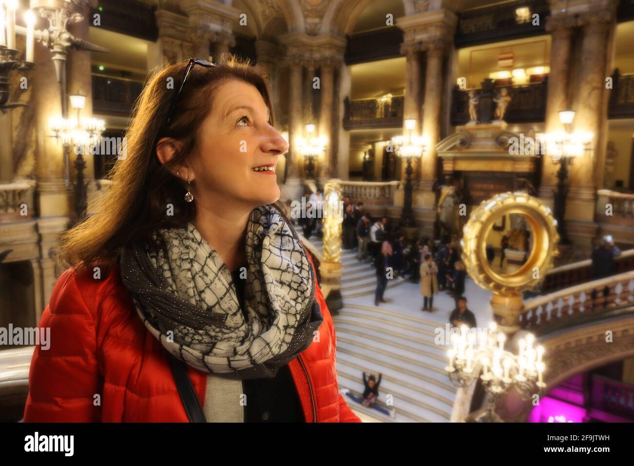 Paris, Frankreich, Oper, Opéra Garnier, auch Palais Garnier genannt ist das prunkvolle Opernhaus von Paris in Frankreich Stock Photo