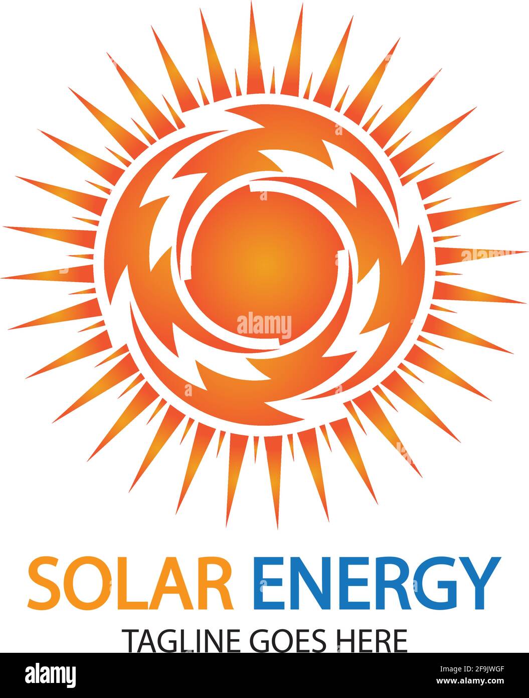 Sun solar energy logo design template. solar tech logo designs Stock ...