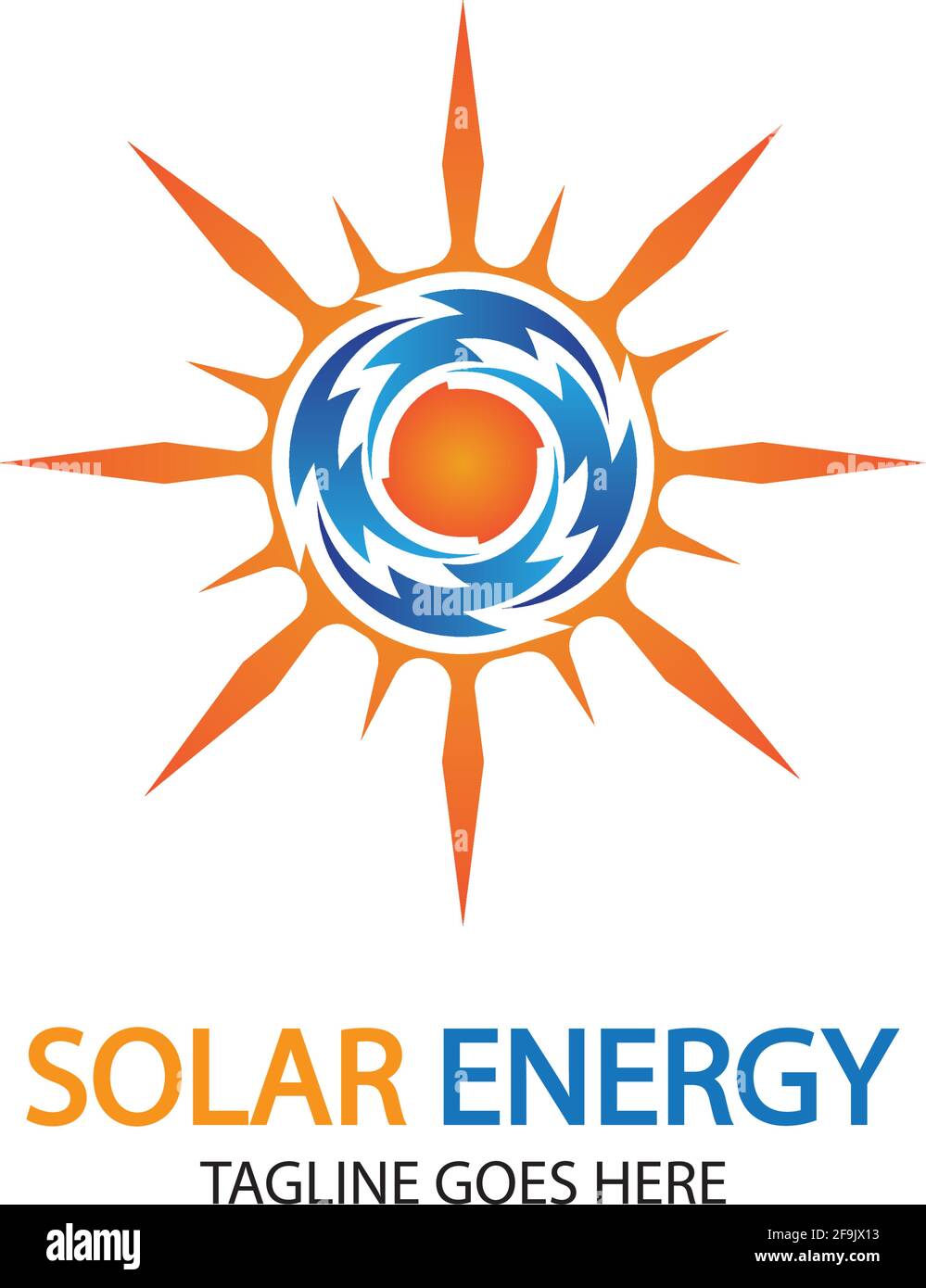 Sun solar energy logo design template. solar tech logo designs Stock ...