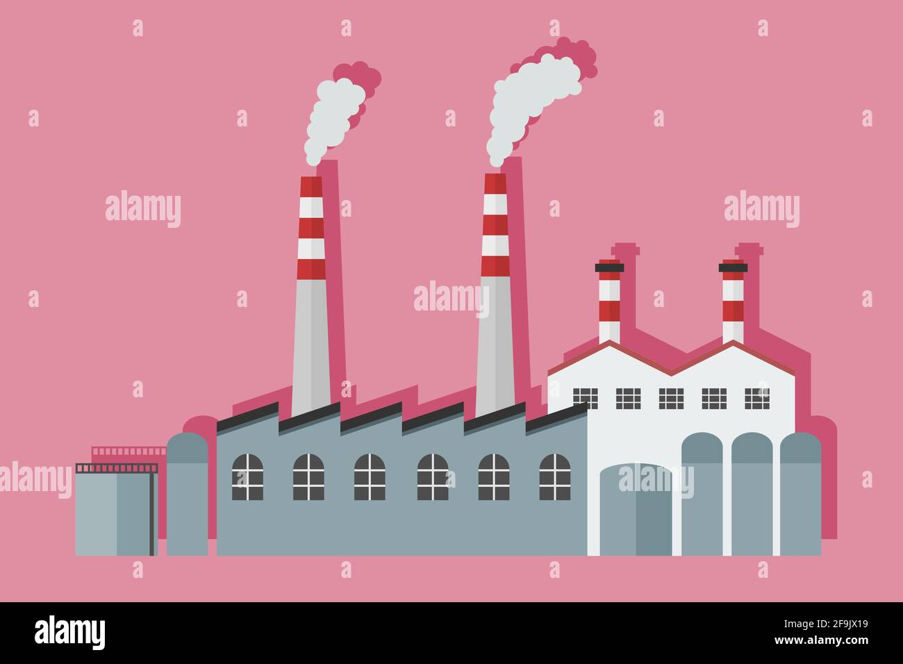 Industrial factory design - vector factory building. Simple factory ...