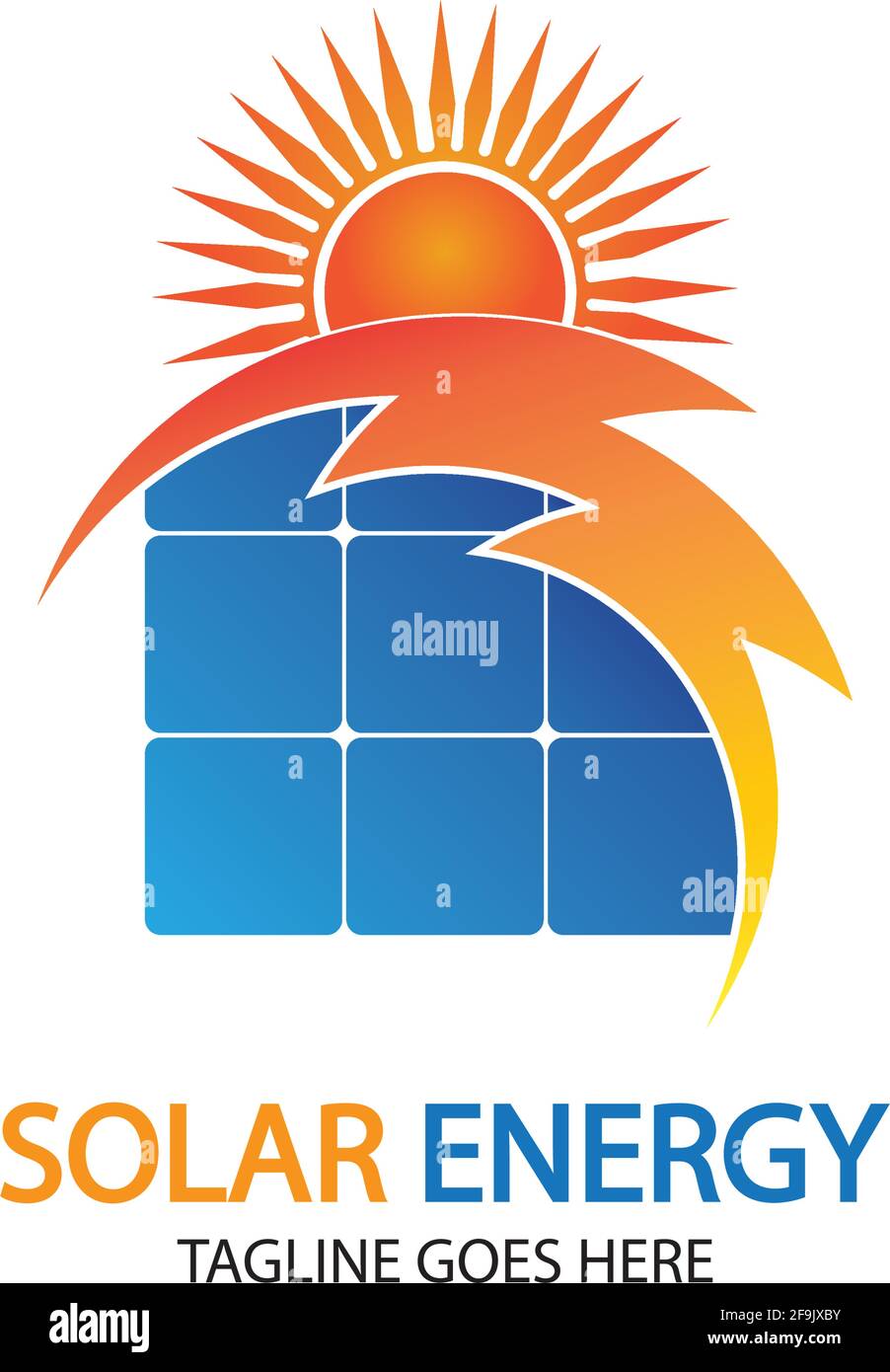 Sun solar energy logo design template. solar tech logo designs Stock ...