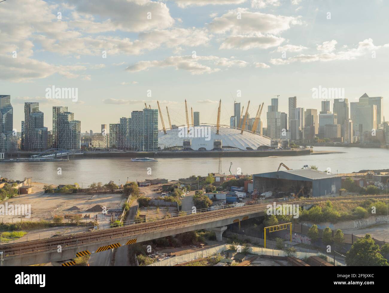 July 2020. London. Millenium dome or the The O2 Arena and the River Thames, London, England Stock Photo