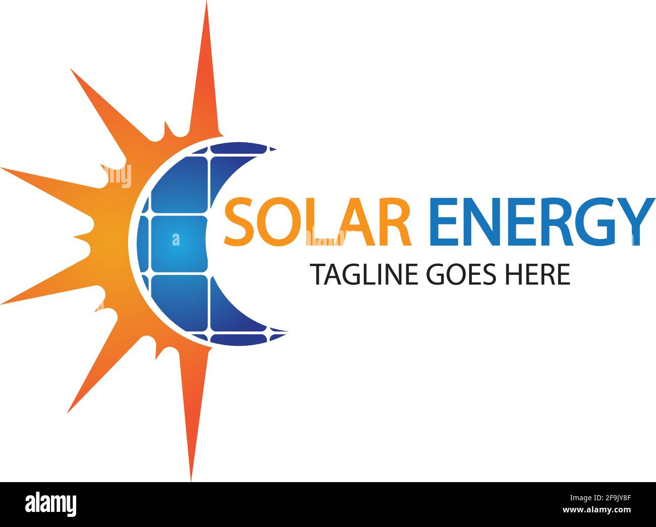 Sun solar energy logo design template. solar tech logo designs Stock Vector