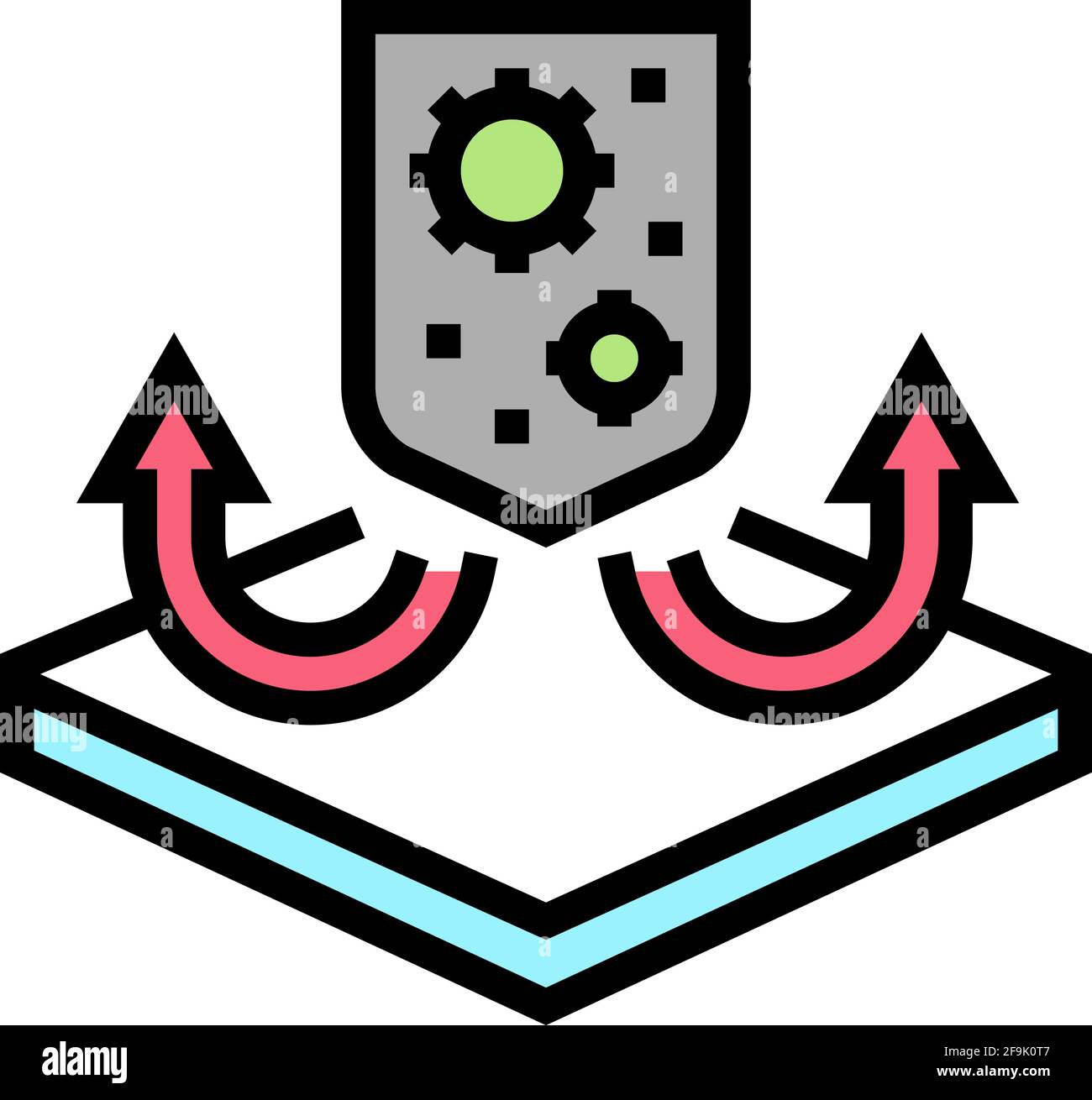 antibacterial fabrics properties color icon vector illustration Stock ...
