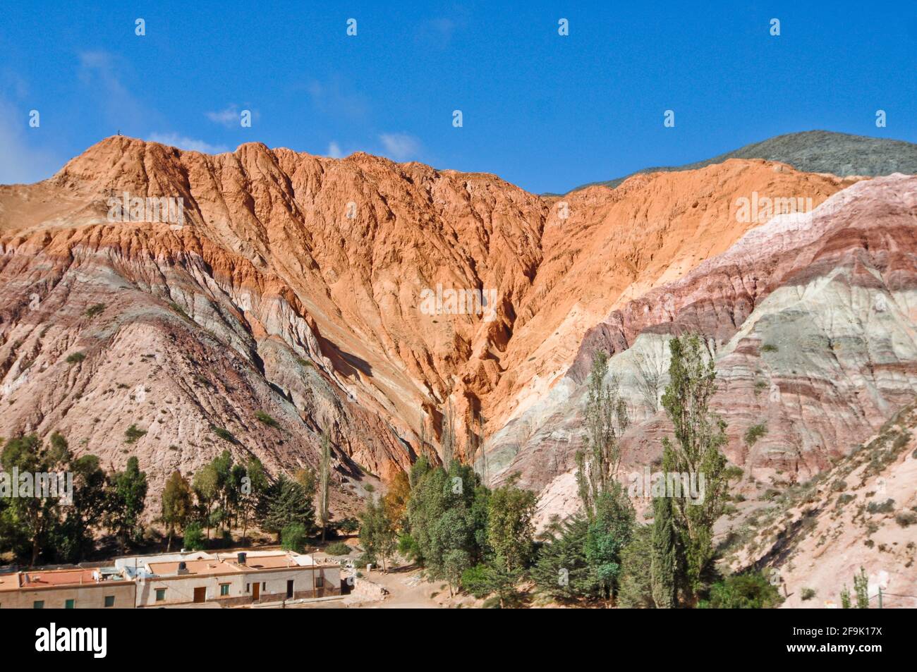 Purmamarca. Seven Colours Mountain. Jujuy, Argentina. Stock Photo