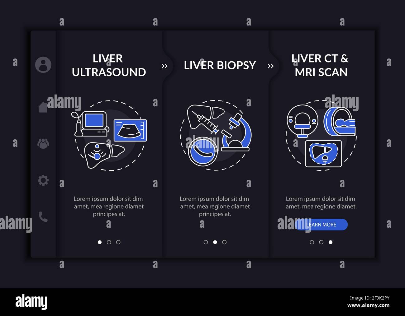 Liver testing onboarding vector template Stock Vector