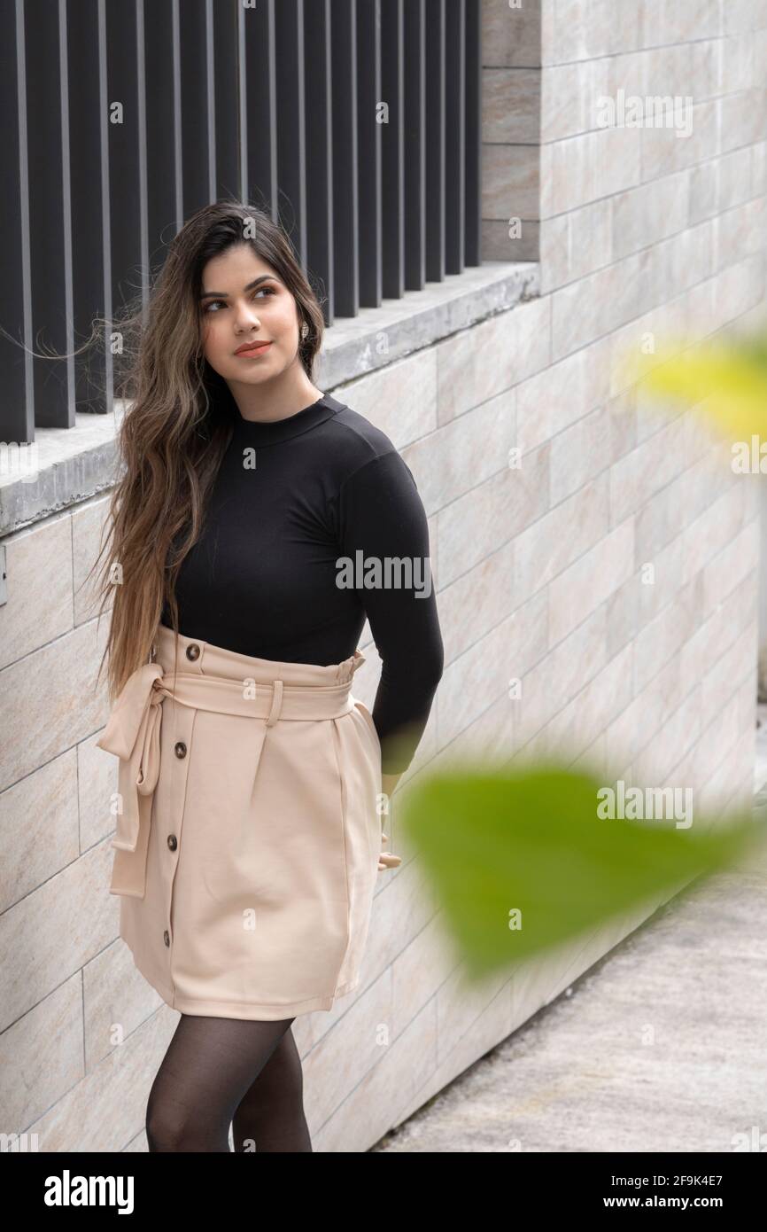 Tan skirt cheap with tights