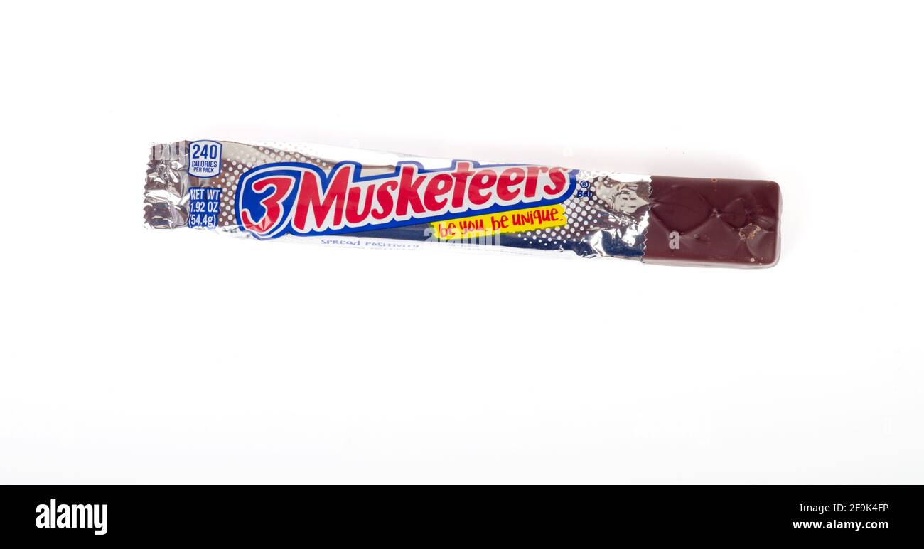 3 Musketeers candy bar Stock Photo