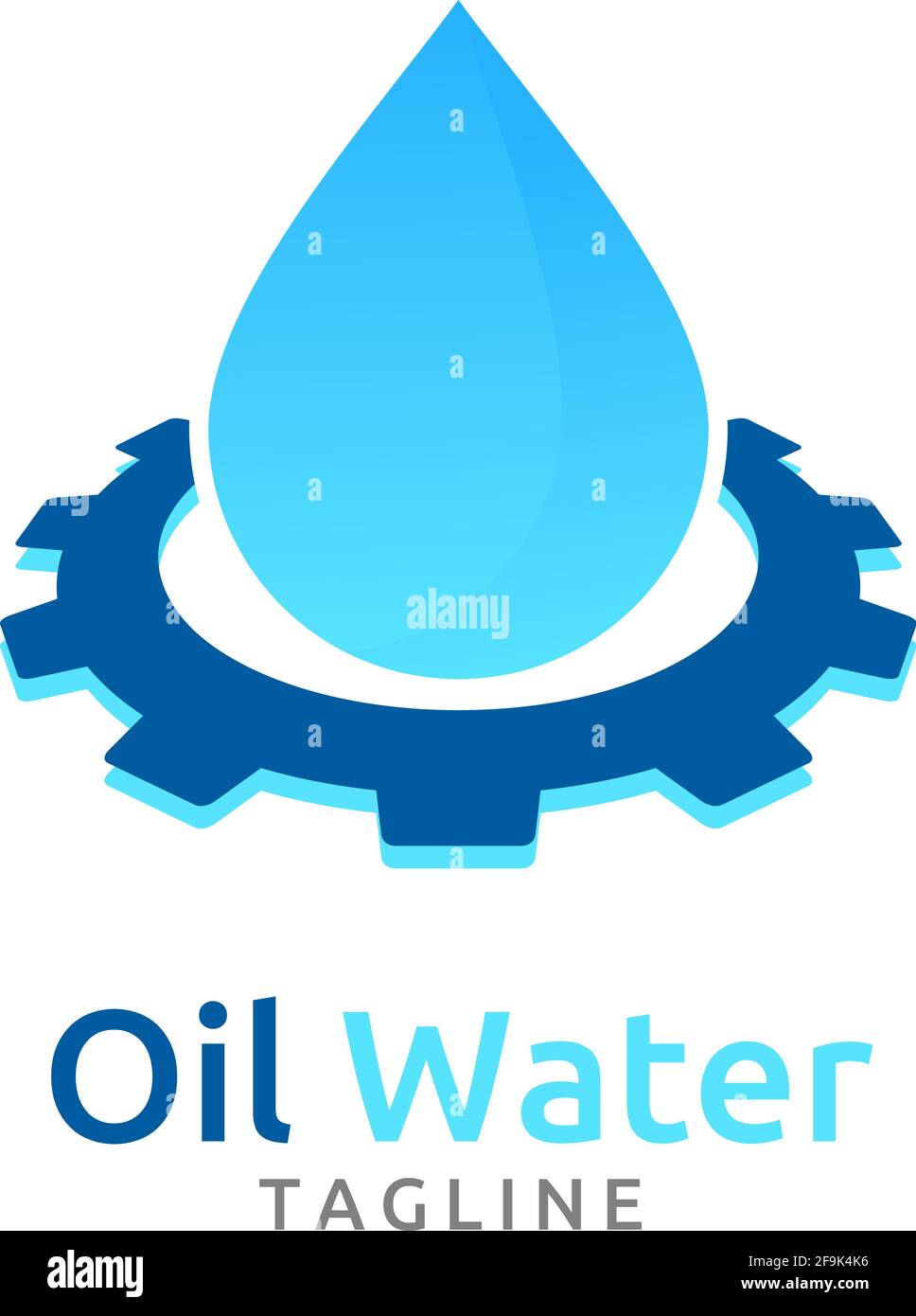 Logo Deisgn Vector Oil Water Stock Vector