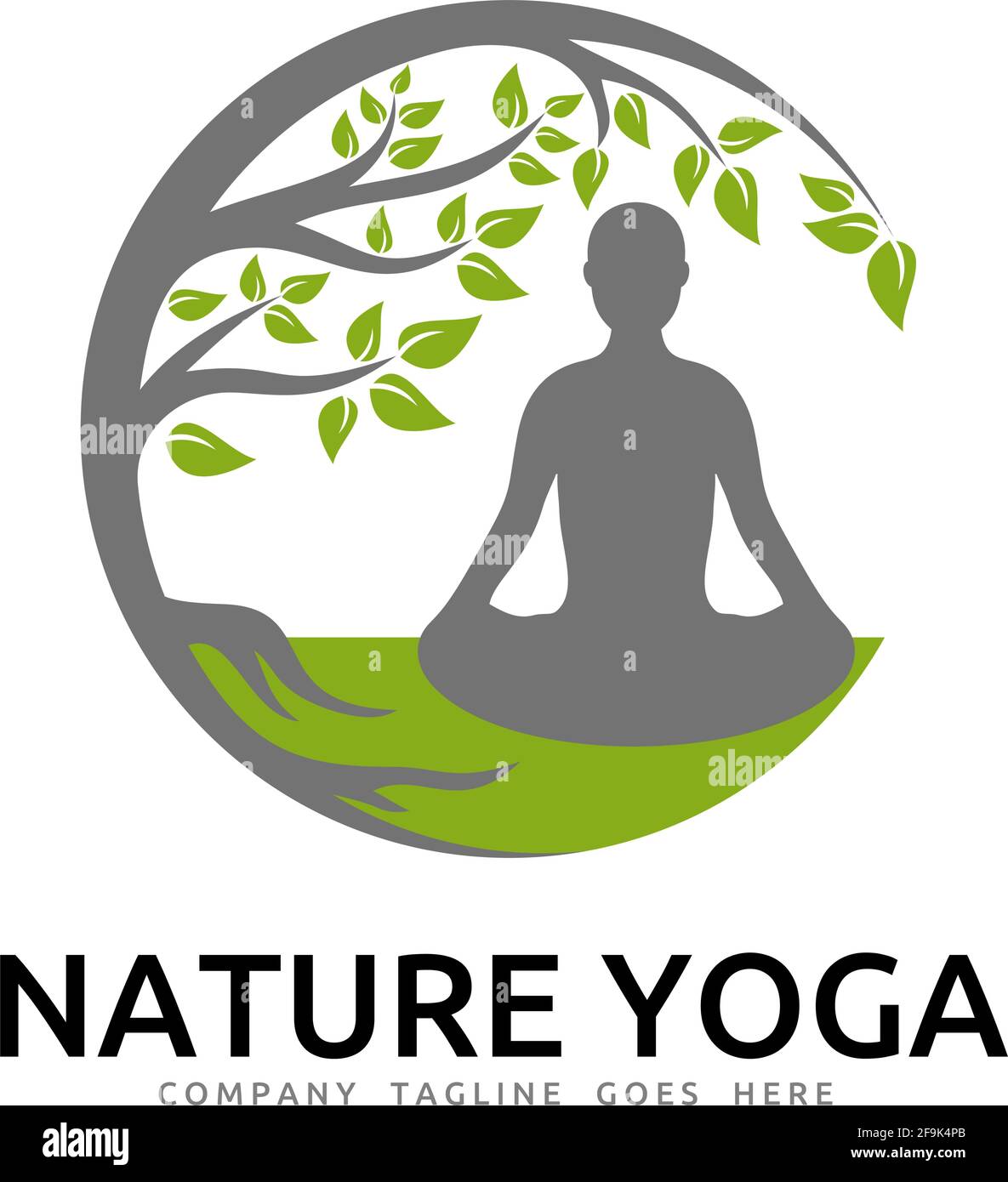 Logo Deisgn Vector Nature Yoga Stock Vector