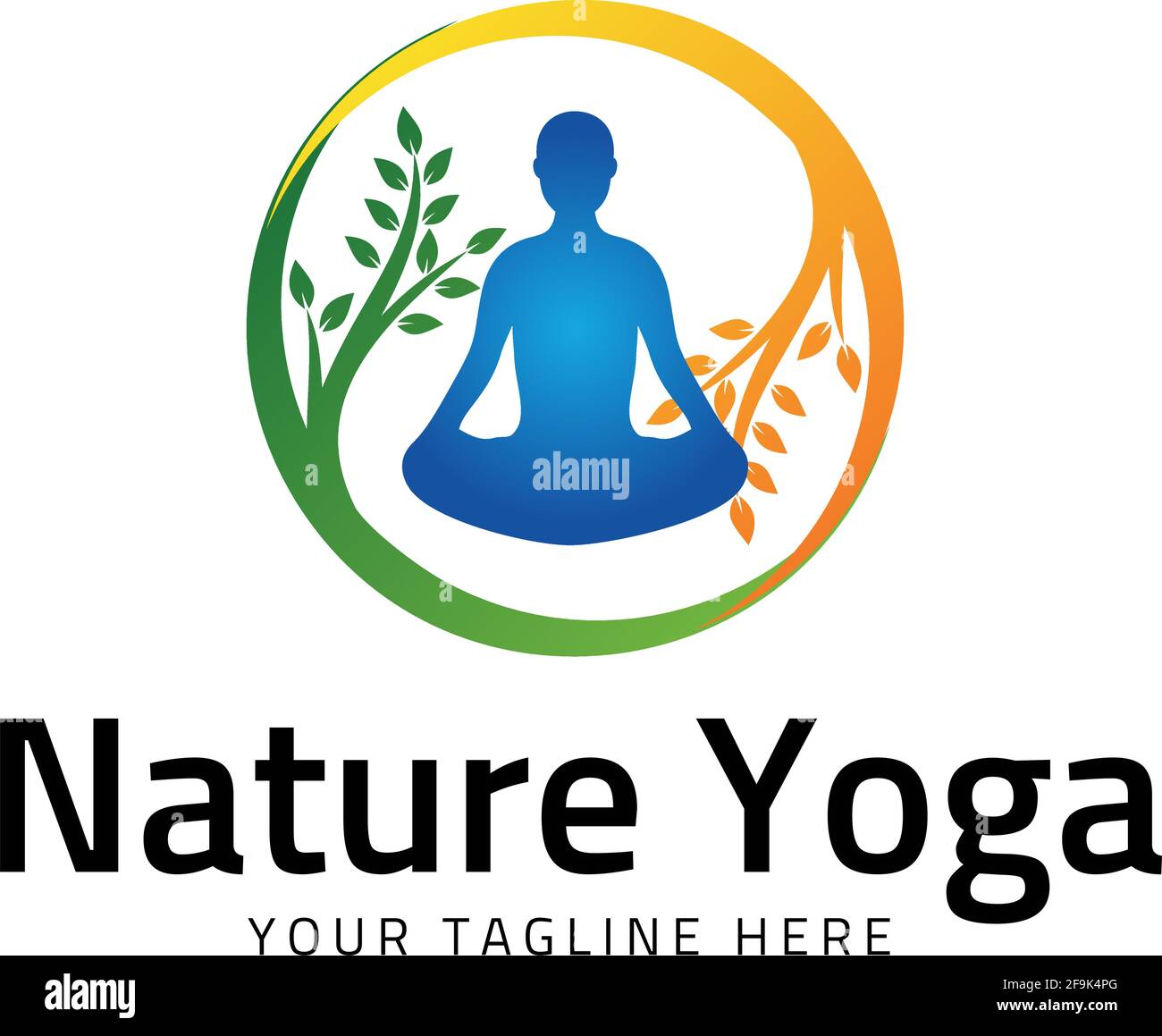 Logo Deisgn Vector Nature Yoga Stock Vector