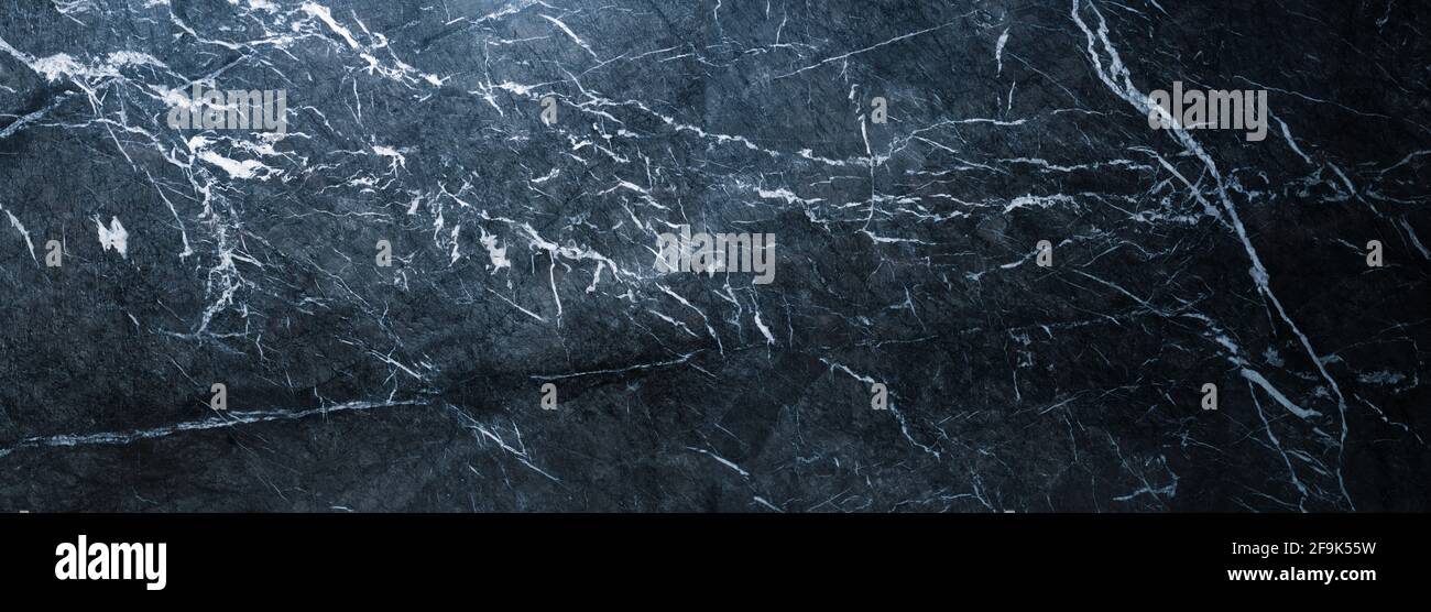 dark blue marble background, natural stone texture Stock Photo