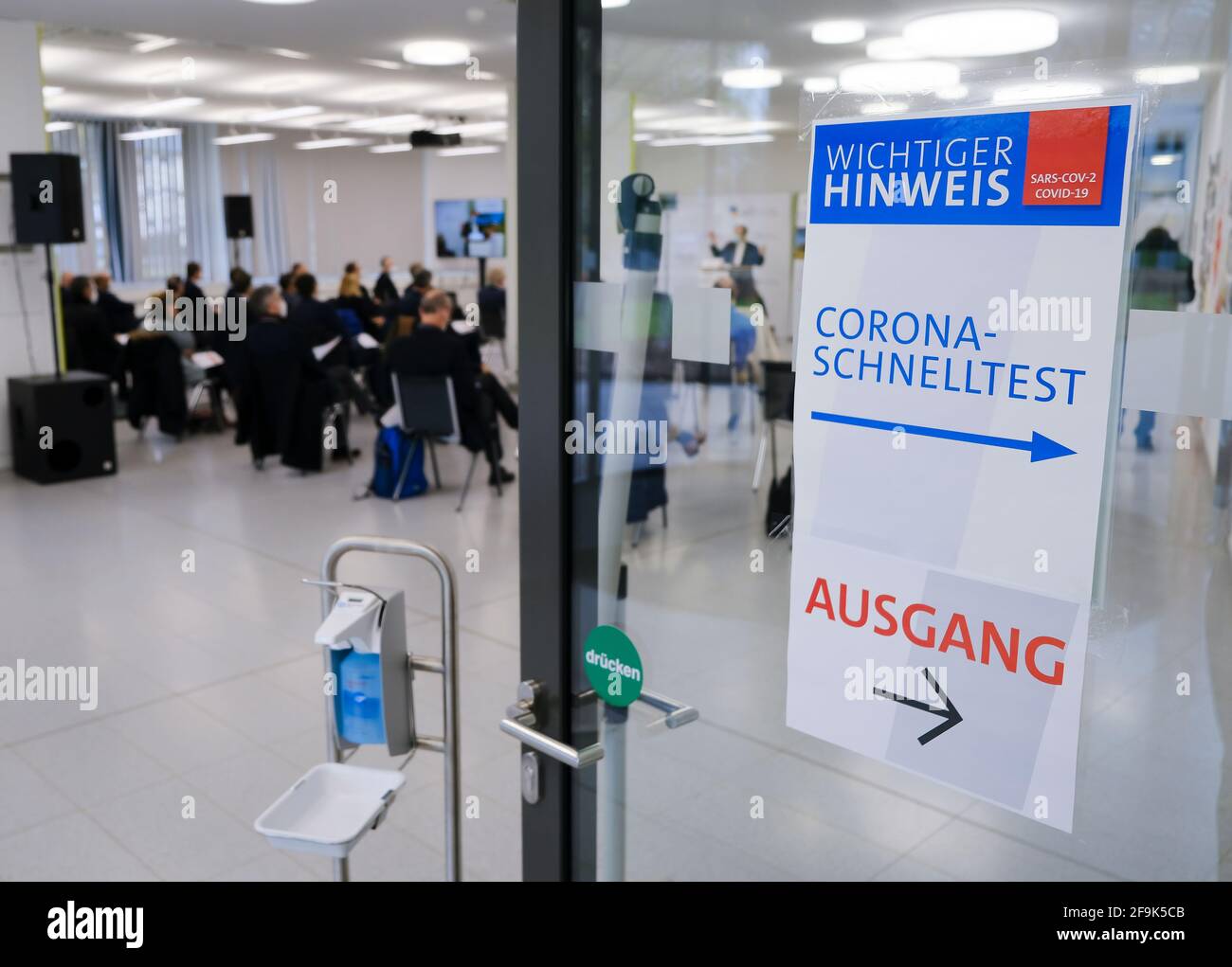Bonn, North Rhine-Westphalia, Germany - Event in times of the Corona pandemic in compliance with the Corona Protection Ordinance, with compulsory mask Stock Photo
