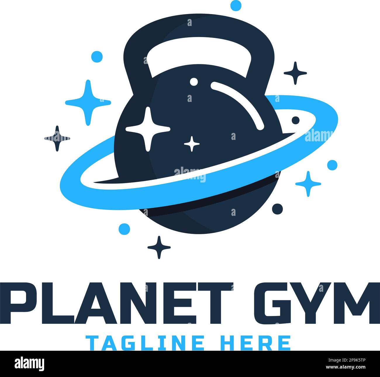 Logo Deisgn Vector Planet Gym Stock Vector